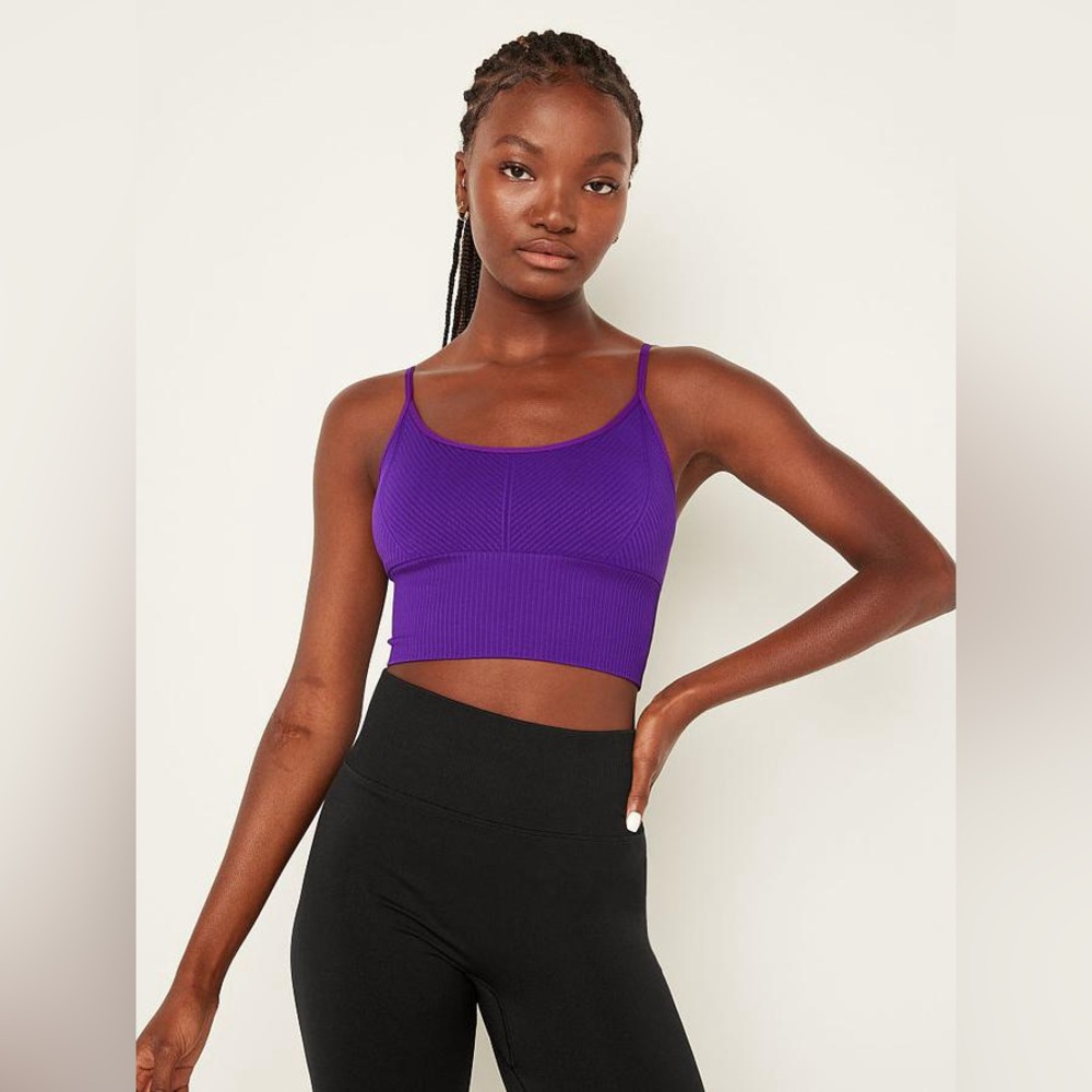 PINK Victoria’s Secret Seamless Lightly Lined Sports Crop Bra‎ — Size Small 💜